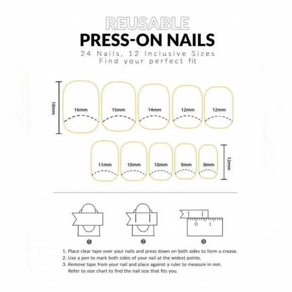 24 Short Square Nails, NIB - Picture 5 of 5